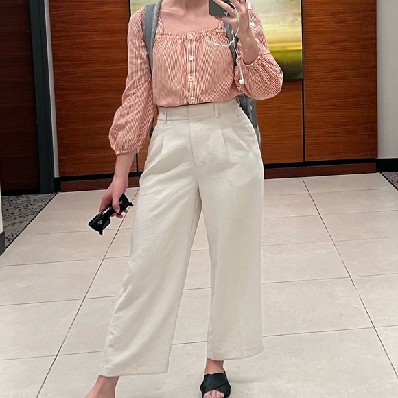 Madewell Button-up Cropped Blouse - Picture 1 of 3